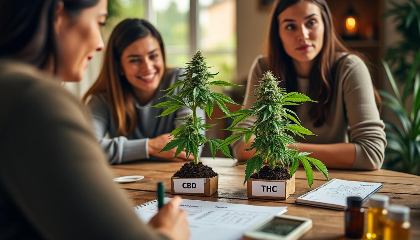 Illustration: Distinction entre le cannabidiol et le THC : comprendre leur rôle