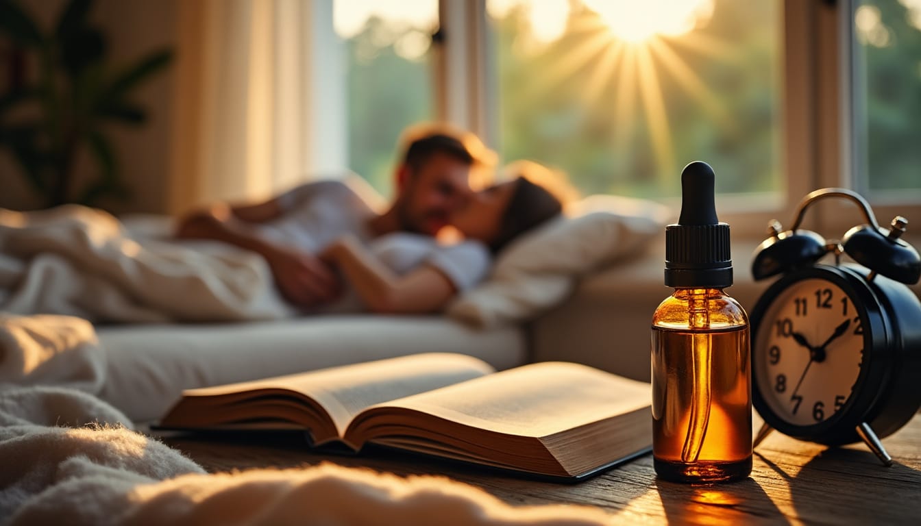 Illustration: Définition et principes de l’huile de CBD pour durer au lit
