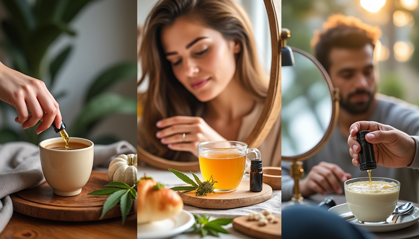 Illustration: Les différentes manières d’utiliser l’huile de CBD au quotidien