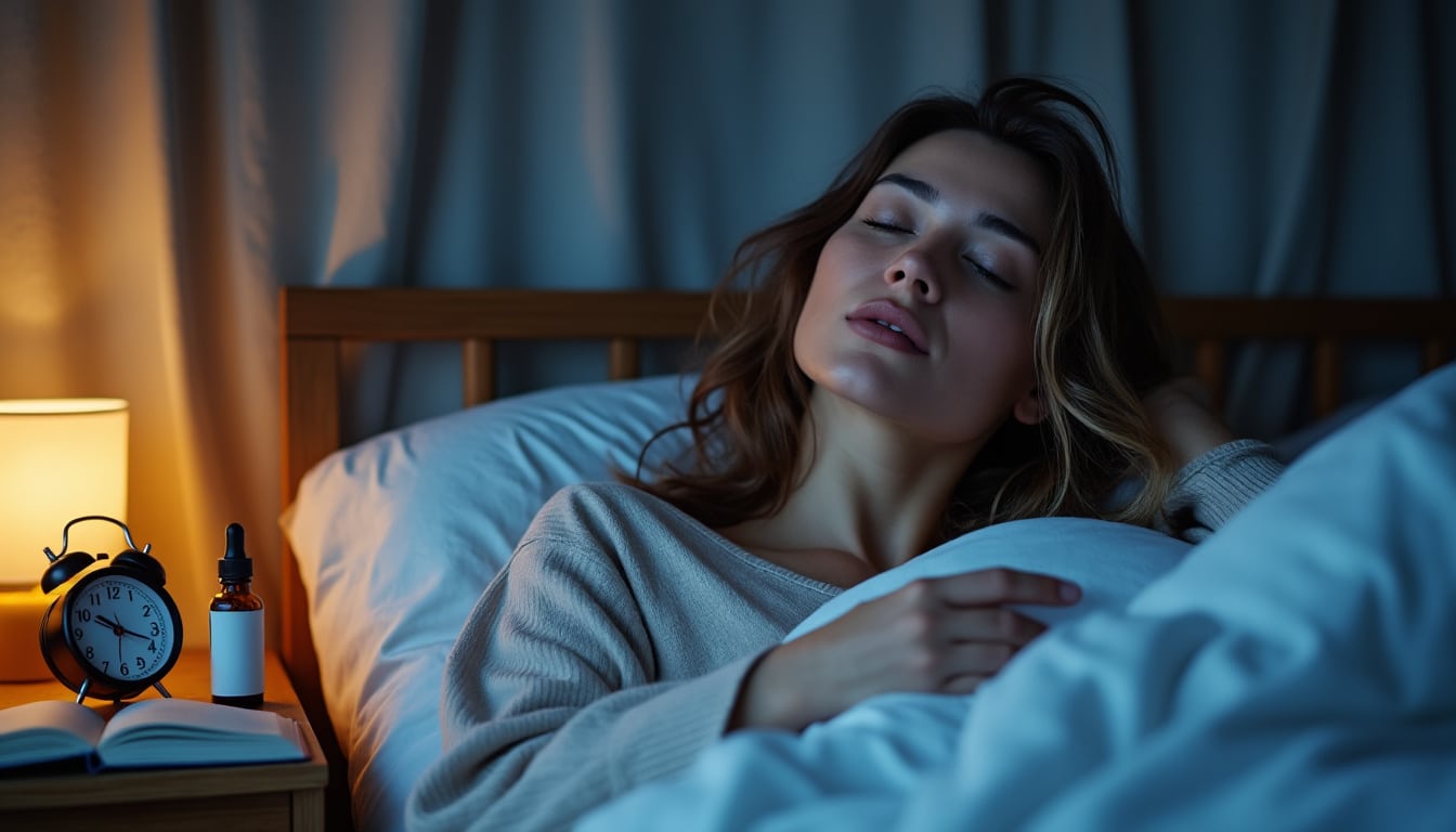 Illustration: Mécanismes d’action de l’huile de CBD sur le sommeil